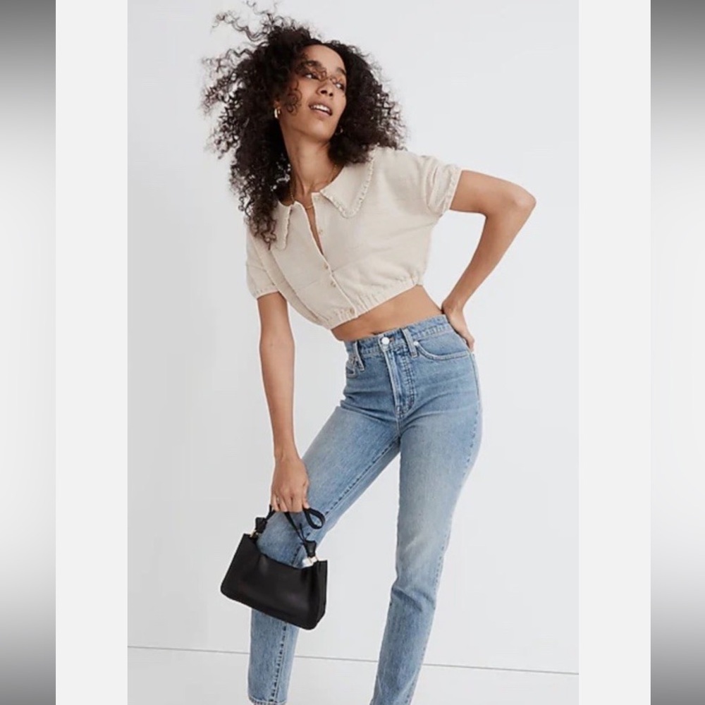 Madewell Ruffle-Collared Crop Top